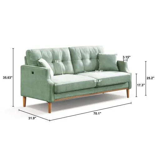 Bellemave sofa 3 seater With Waterproof Fabric , USB Charge port - Bellemave