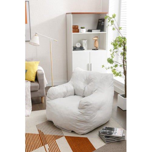 Bellemave Soft Cotton Linen Fabric Bean Bag Chair Filled With Memory Sponge - Bellemave