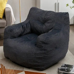 Bellemave Soft Cotton Linen Fabric Bean Bag Chair Filled With Memory Sponge - Bellemave