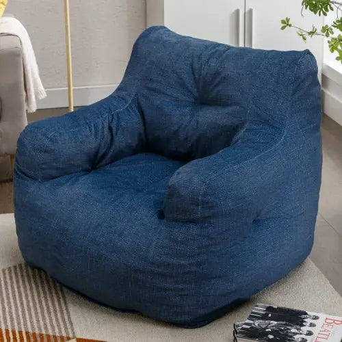 Bellemave Soft Cotton Linen Fabric Bean Bag Chair Filled With Memory Sponge - Bellemave