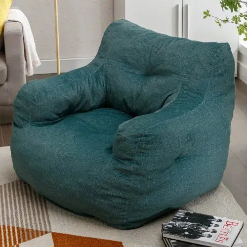 Bellemave Soft Cotton Linen Fabric Bean Bag Chair Filled With Memory Sponge - Bellemave