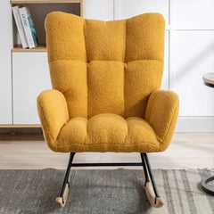 Bellemave Soft Teddy Fabric Rocking Chair with Pocket - Bellemave