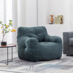 Bellemave Soft Tufted Foam Bean Bag Chair With Teddy Fabric - Bellemave