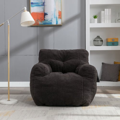 Bellemave Soft Tufted Foam Bean Bag Chair With Teddy Fabric - Bellemave