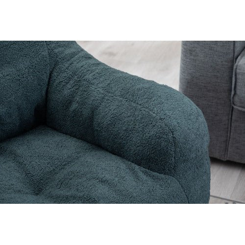 Bellemave Soft Tufted Foam Bean Bag Chair With Teddy Fabric - Bellemave