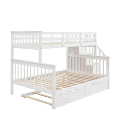 Bellemave Stairway Twin-Over-Full Bunk Bed with Twin size Trundle - Bellemave