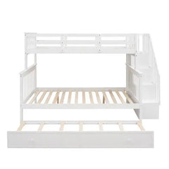 Bellemave Stairway Twin-Over-Full Bunk Bed with Twin size Trundle - Bellemave