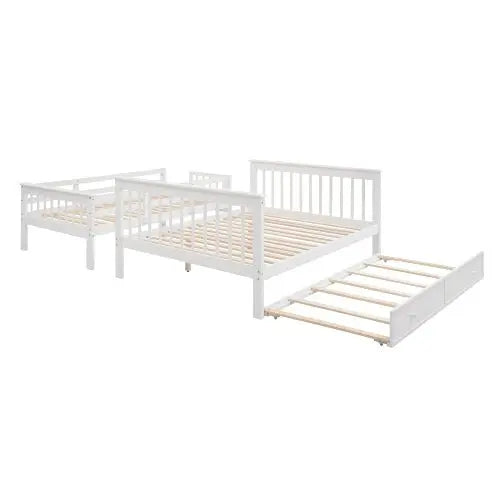 Bellemave Stairway Twin-Over-Full Bunk Bed with Twin size Trundle - Bellemave