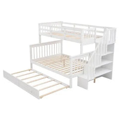 Bellemave Stairway Twin-Over-Full Bunk Bed with Twin size Trundle - Bellemave