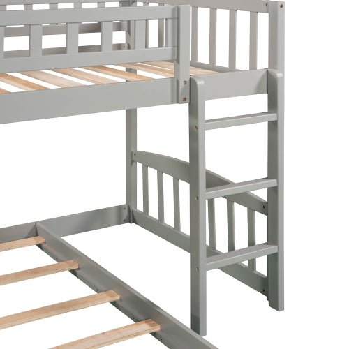 Bellemave Stairway Twin over Twin Bunk Bed with Two Drawers and Slide - Bellemave