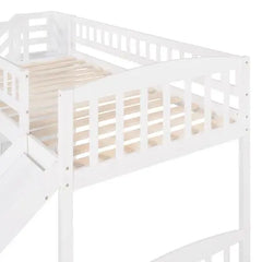 Bellemave Stairway Twin Size Loft Bed with Two Drawers and Slide - Bellemave