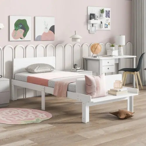 Bellemave Twin Bed with Footboard Bench - Bellemave