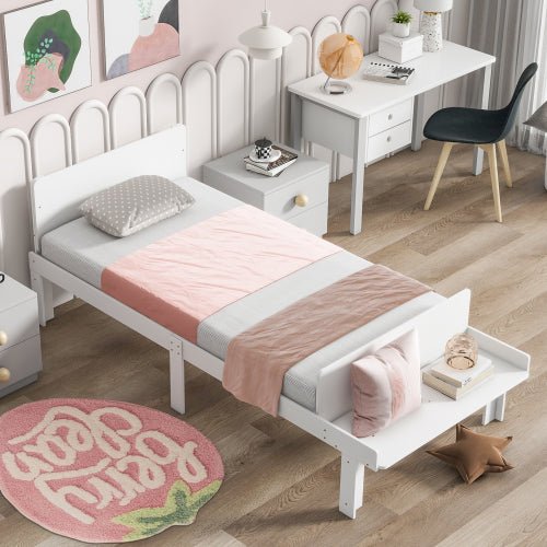 Bellemave Twin Bed with Footboard Bench - Bellemave