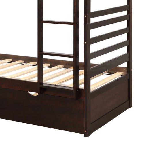 Bellemave Twin Bunk Beds for Kids with Safety Rail and Movable Trundle bed - Bellemave