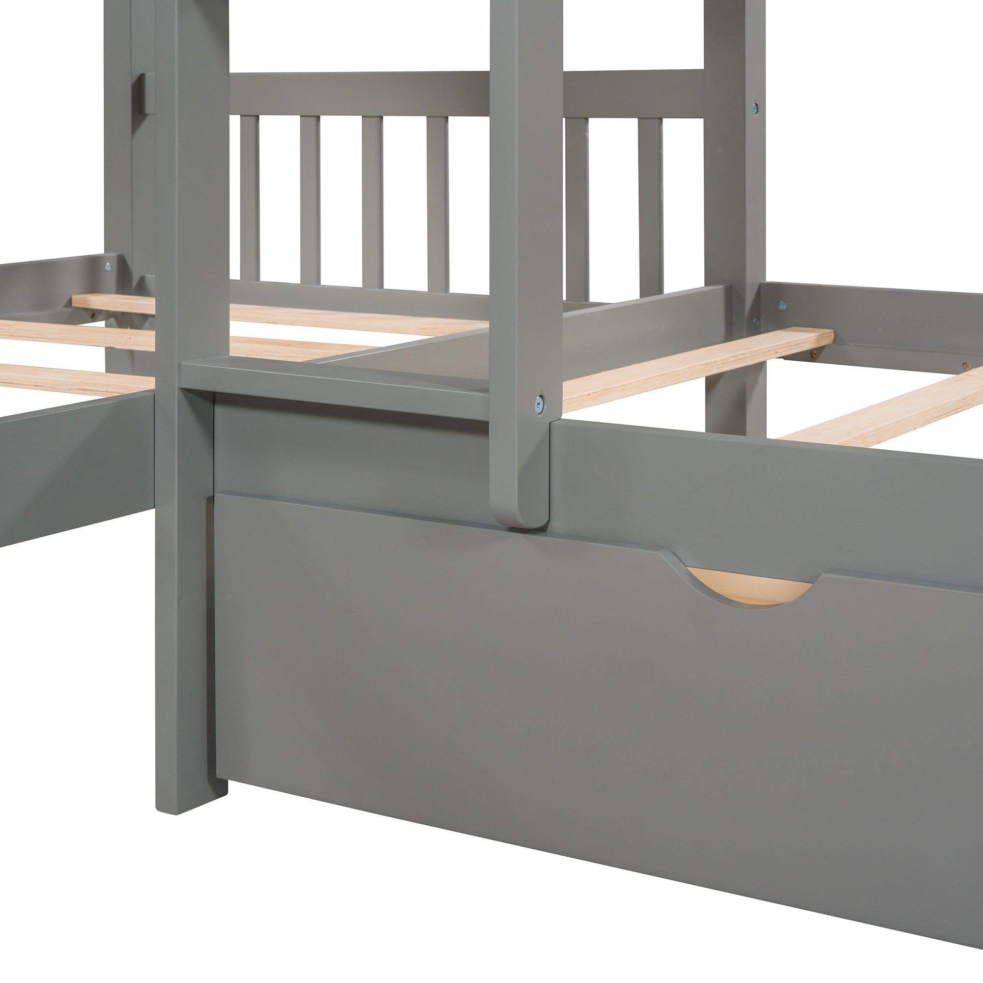 Bellemave Twin L-Shaped Bunk bed with Drawers - Bellemave