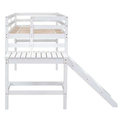 Bellemave Twin Loft Bed with Platform,ladder - Bellemave