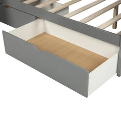 Bellemave® Twin over Full Bunk Bed with 2 Drawers,Stairs Storage and Slide - Bellemave