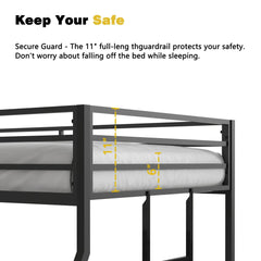 Bellemave® Twin over Full Metal Bunk Bed - Bellemave