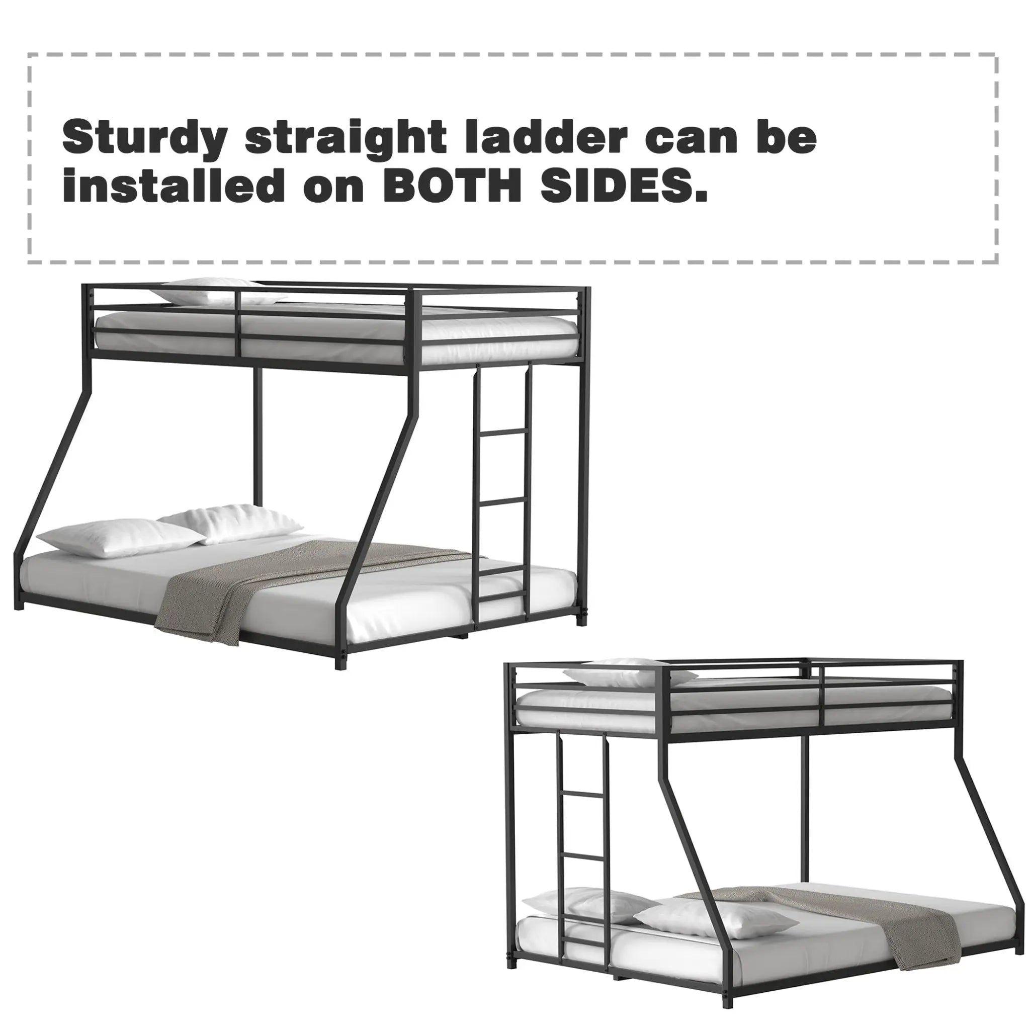 Bellemave® Twin over Full Metal Bunk Bed - Bellemave