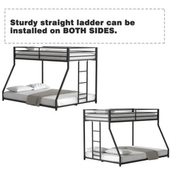 Bellemave® Twin over Full Metal Bunk Bed - Bellemave