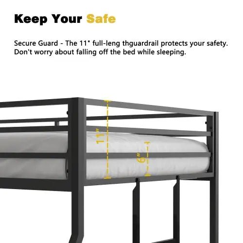 Bellemave® Twin over Full Metal Bunk Bed - Bellemave