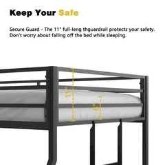 Bellemave® Twin over Full Metal Bunk Bed - Bellemave