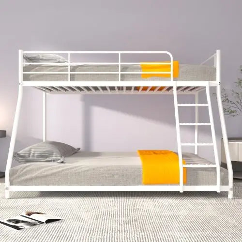 Bellemave Twin over Full Metal Bunk Bed with Comfortable Rungs - Bellemave