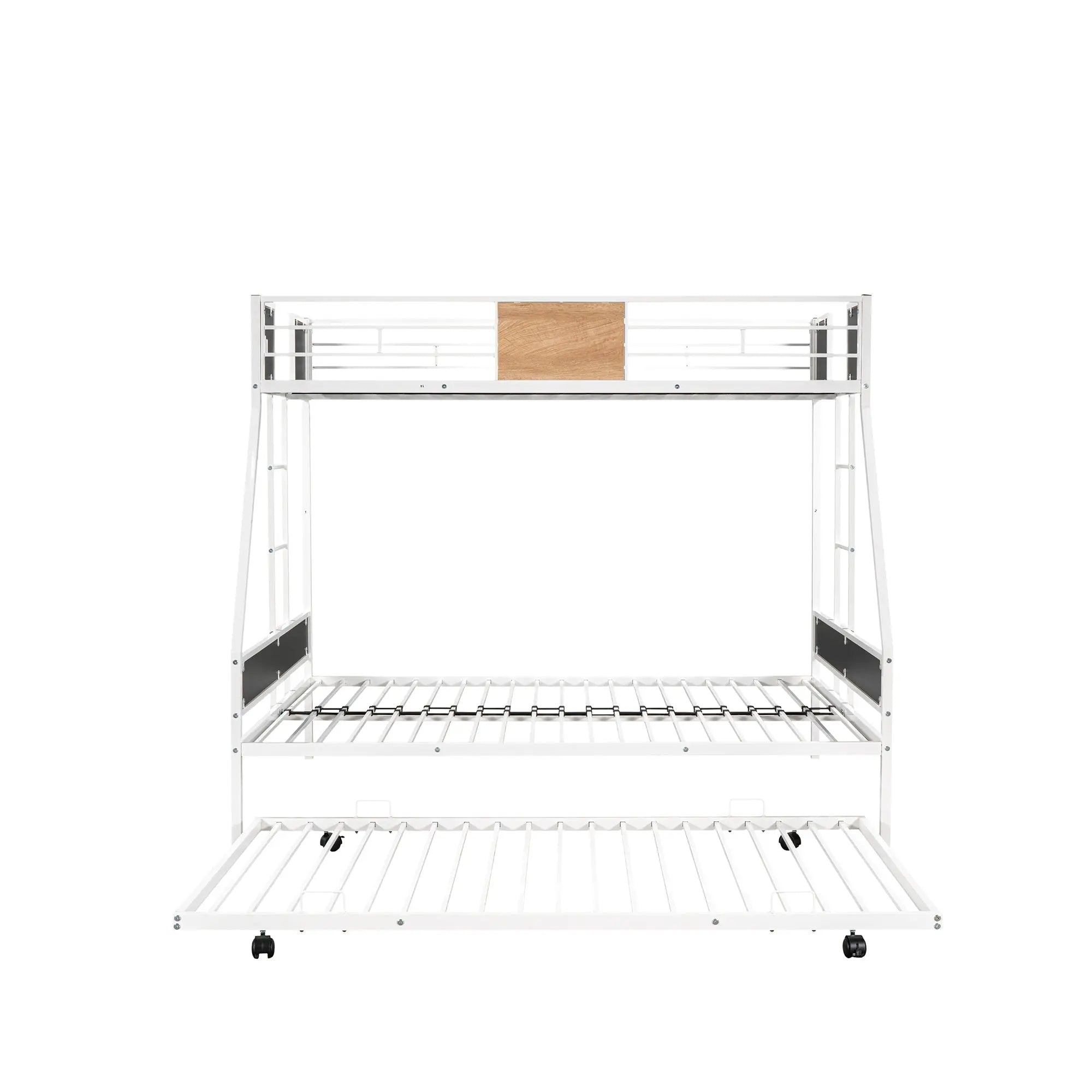 Bellemave Twin Over Full Metal Bunk Bed with Trundle - Bellemave