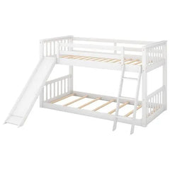 Bellemave Twin over Twin Bunk Bed with Convertible Slide and Ladder - Bellemave