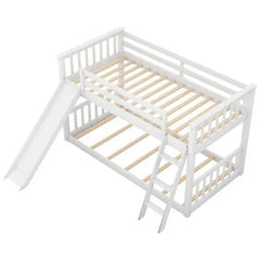 Bellemave Twin over Twin Bunk Bed with Convertible Slide and Ladder - Bellemave