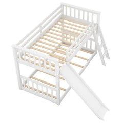 Bellemave Twin over Twin Bunk Bed with Convertible Slide and Ladder - Bellemave