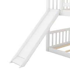 Bellemave Twin over Twin Bunk Bed with Convertible Slide and Ladder - Bellemave