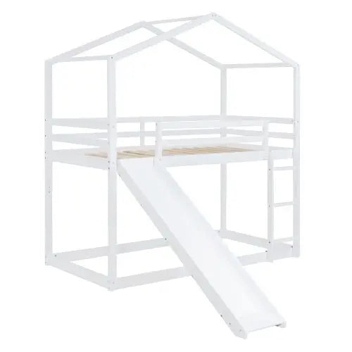 Bellemave Twin Over Twin Bunk Bed with Roof - Bellemave