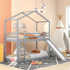 Bellemave Twin Over Twin Bunk Bed with Roof - Bellemave