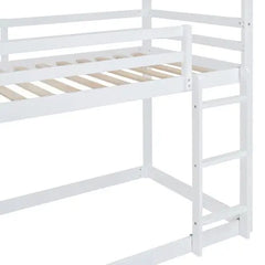 Bellemave Twin Over Twin Bunk Bed with Roof - Bellemave