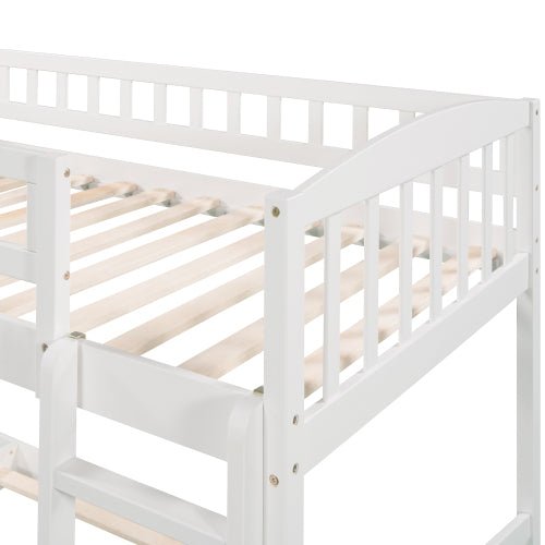 Bellemave Twin Over Twin Bunk Bed with Slide and Ladder - Bellemave