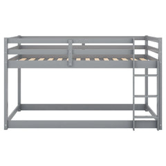 Bellemave Twin over Twin Floor Bunk Bed with Ladder - Bellemave