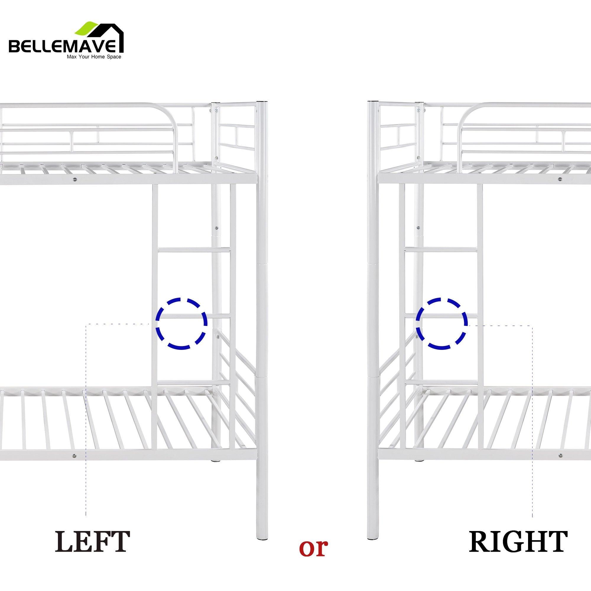 Bellemave Twin Over Twin Metal Bunk Bed - Bellemave
