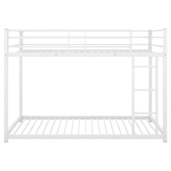 Bellemave Twin over Twin Metal Bunk Bed, Low Bunk Bed with Ladder - Bellemave