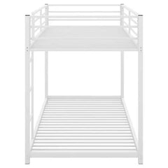 Bellemave Twin over Twin Metal Bunk Bed, Low Bunk Bed with Ladder - Bellemave