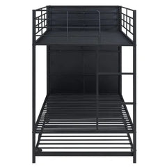 Bellemave Twin over Twin Metal Bunk Bed with big bookshelf - Bellemave