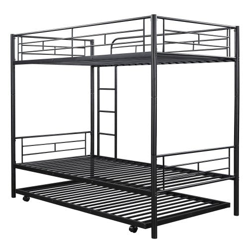 Bellemave Twin-Over-Twin Metal Bunk Bed With Trundle - Bellemave