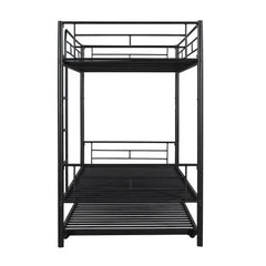 Bellemave Twin-Over-Twin Metal Bunk Bed With Trundle - Bellemave