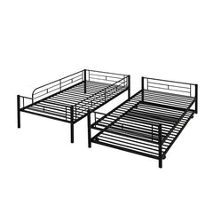 Bellemave Twin-Over-Twin Metal Bunk Bed With Trundle - Bellemave