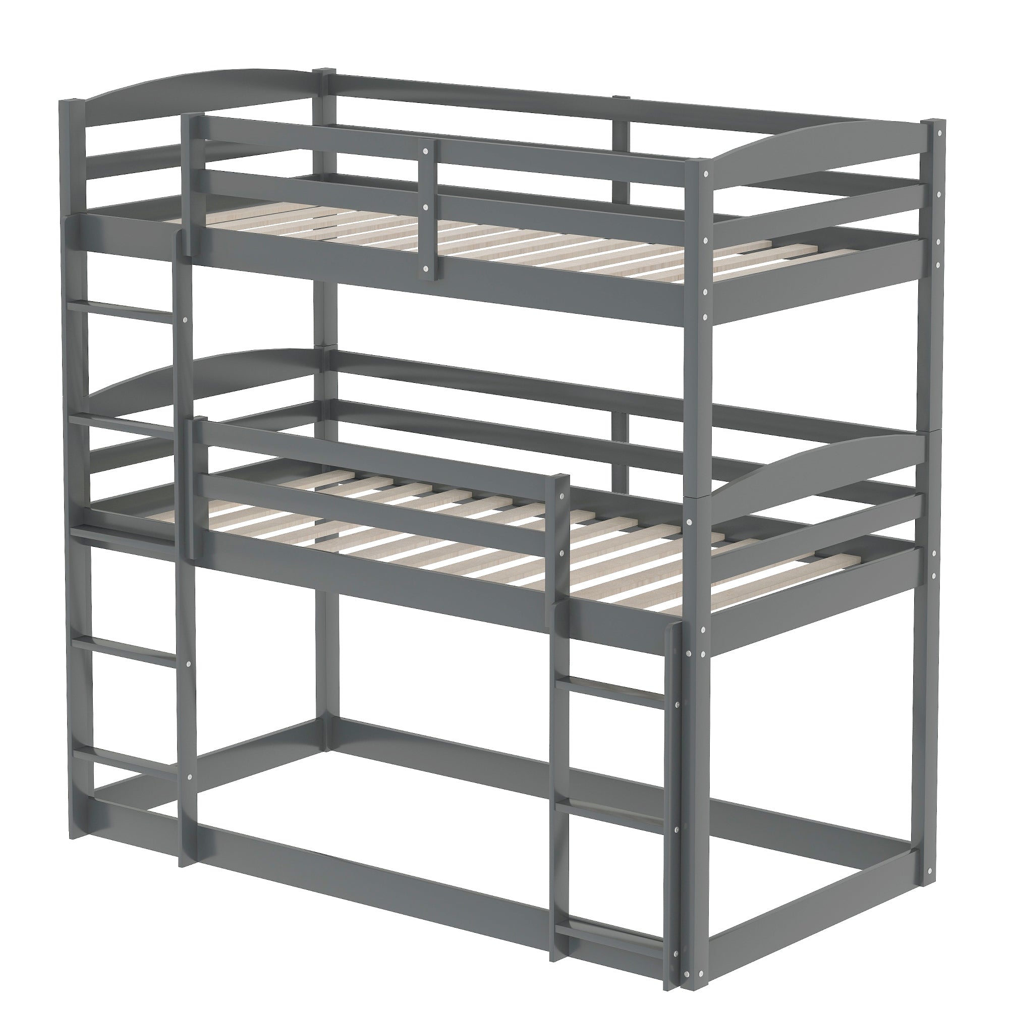 Bellemave Twin over Twin over Twin Triple Bunk Bed - Bellemave