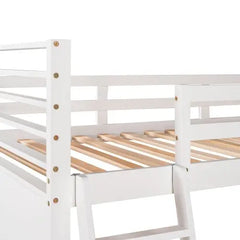 Bellemave Twin over Twin Wood Bunk Bed with Two Drawers - Bellemave