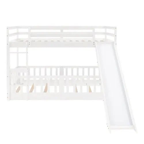 Bellemave® Twin Size Bunk Bed with Slide and Ladder - Bellemave