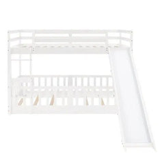 Bellemave® Twin Size Bunk Bed with Slide and Ladder - Bellemave