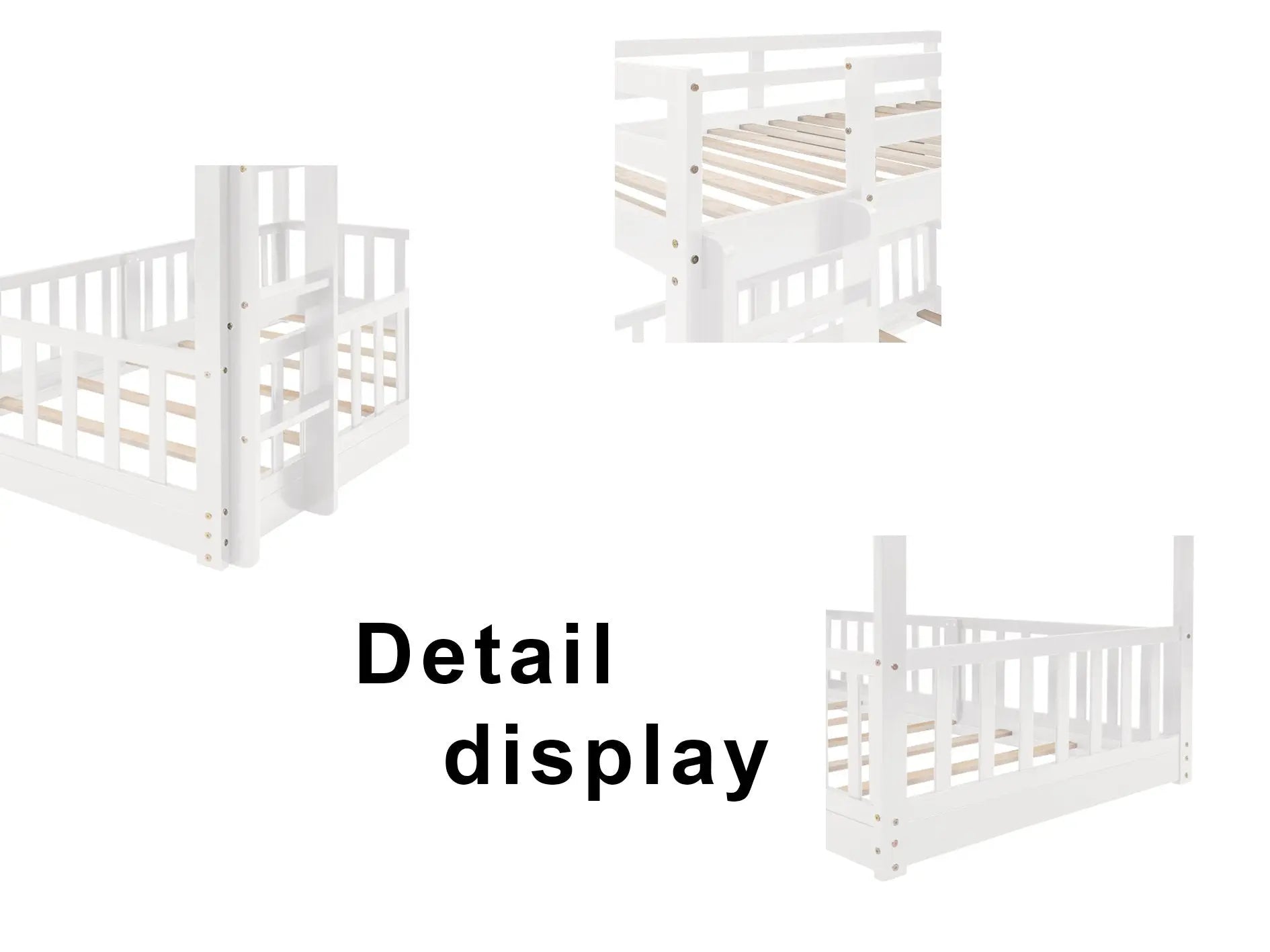 Bellemave® Twin Size Bunk Bed with Slide and Ladder - Bellemave