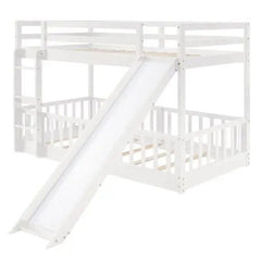 Bellemave® Twin Size Bunk Bed with Slide and Ladder - Bellemave